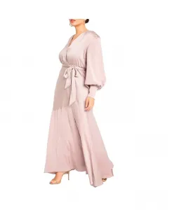 Женское сатиновое платье макси Eloquii, фиолетовый