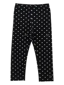Леггинсы в горох Monnalisa, черный