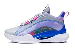 Детские баскетбольные кроссовки Team2.0 GS Mid-top серые/синие/фиолетовые Lining Young