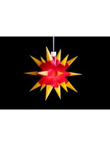 Sterntaler Декоративная звезда | Рождественская звезда (средний размер) | Пластик | 18 лучей | Красный/