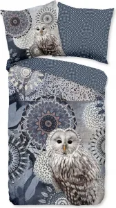 Постельное белье Hip Renforcé - Nova - Mandalas with Owl, Blue 135 x 200 cm Blue Mandalas with Owl HIP