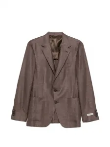 Пиджак Kei с заостренными лацканами Canali, коричневый