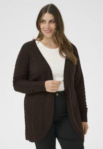 Кардиган Kaffe Curve KCEMANA KNIT CARDIGAN, Black Coffee/Dark Brown