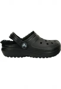 Детские классические домашние тапочки-сабо на подкладке Crocs, Black Black
