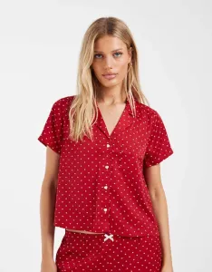 Комбинированная пижамная рубашка с короткими рукавами Hollister