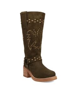 Женские кожаные сапоги Трубадур Dingo, Olive