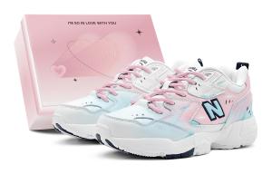 Женские кроссовки NB 608 V1 для тренировок низкие синие New Balance, розовый