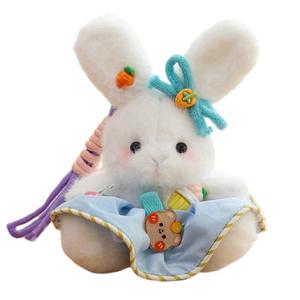 Свежий милый брелок с медвежонком, плюшевый кулон с длинноухим кроликом высотой 13,2 см Handsome, синий