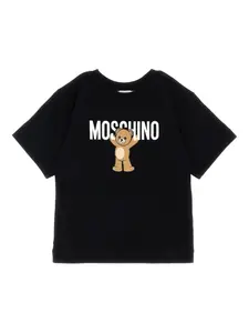 Футболка с принтом Moschino Kids, черный