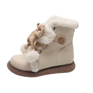 Xingdiman Тёплые и износостойкие короткие зимние сапоги женские бежево-абрикосовые, цвет Beige Apricot