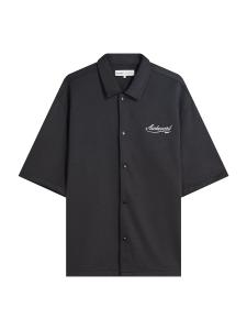 Рубашка на пуговицах Comfort fit Bershka, черный