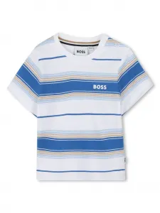Футболка в полоску BOSS Kidswear, синий