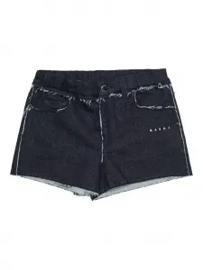 Джинсовые шорты с бахромой Marni Kids, синий