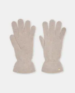 Шерстяные и кашемировые перчатки с воланом Latouche, светло-серый