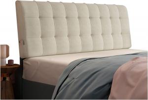 Подушка-подголовник для кровати LIANGJUN, мягкая подушка для чтения, спинка с легко моющимся чехлом, для спальни, отеля, на заказ (цвет: белый, размер: 170x60x10 см) CHIAPERINI, White