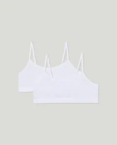 Набор из двух однотонных топов Cotton Juice, белый