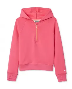 Детская активная толстовка с молнией на четверть Lands' End, розовый