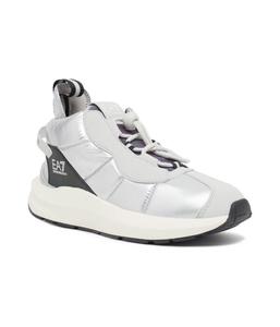 Кроссовки женские Ea7 дизайнерские текстильные, серебряный