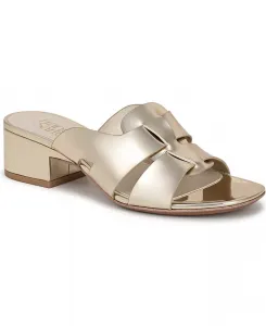 Женские сандалии Nuala с открытым носком на квадратном каблуке Franco Sarto, золотой