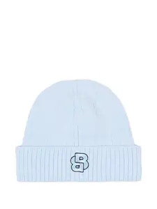 Шерстяная шапка в рубчик Boss Kidswear, синий