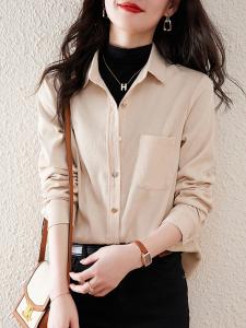 Рубашки простого дизайна, женские топы Doux Belle, цвет Beige