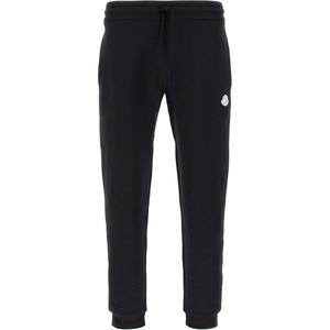 Джоггеры с логотипом на заплатке и шнурком Moncler, черный