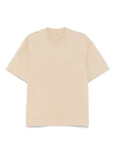 Хлопковая футболка Auralee, нейтральный