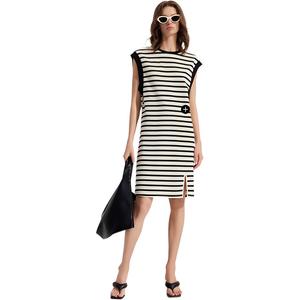 ELLE Женское платье без рукавов в полоску