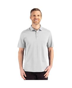 Мужская поло-рубашка Forge Eco Double Stripe Stretch Recycled Shirt Cutter & Buck, Concrete