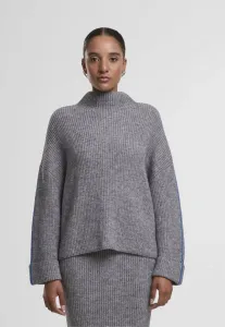 Джемпер tova ls с высоким воротником и складным верхом dd Noisy May, Medium Grey Melange