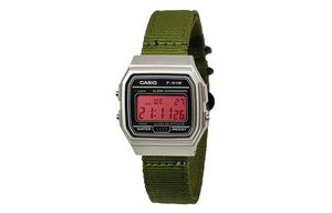 CASIO Мужские часы Retrofit Series с кварцевым механизмом и нейлоновым ремешком, черный циферблат