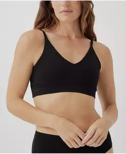 Женский бюстгальтер-майка Everyday Classic из органического хлопка Pact, черный