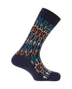 Мужские носки из кашемира/шерсти с темно-синей отделкой Punto Blanco, тёмно-синий