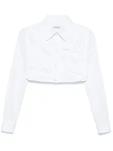 Укороченная рубашка со складками Viktor & Rolf, белый