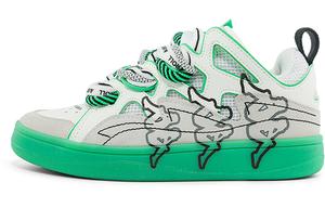 Kappa Низкие скейтерские кроссовки унисекс бело-зеленые Korean White/Island Green-012A, цвет Korean White/Island Green-012A