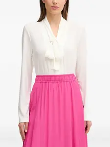 Блузка с длинными рукавами и галстуком-воротником Joseph Ribkoff, белый