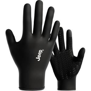 Термические велоперчатки для горного велоспорта, альпинизма, путешествий, кемпинга, лыж и рыбалки Jeep, night черный