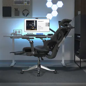 Эргономичное кресло Yipinhui с поясничной поддержкой, игровое, компьютерное, офисное, для долгого сидения, с функцией откидывания до 175°, механическими подлокотниками Black Dragon Pattern, подставкой для ног, установкой, поясничной подушкой