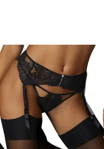 Пояс для чулок JETTE из прозрачного кружева, сексуальное женское белье, нижнее белье, черный