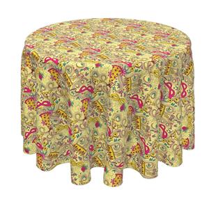 Круглая скатерть, 100% полиэстер, круглая 60 дюймов, Пурим