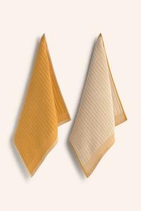 Кухонное полотенце Lisboa из хлопка 50 х 50 см, 2 шт. в упаковке Calma House, желтый