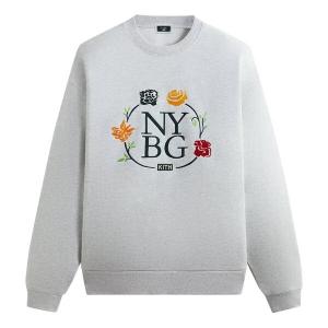 Толстовка ss24 x new york botanical garden logo nelson crewneck 'light heather grey' Kith, серый