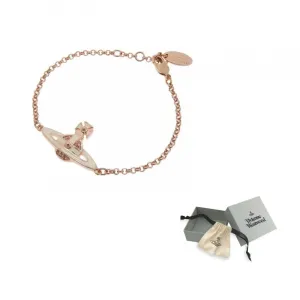 Vivienne Westwood Металлический браслет для женщин бежевый/розовое золото