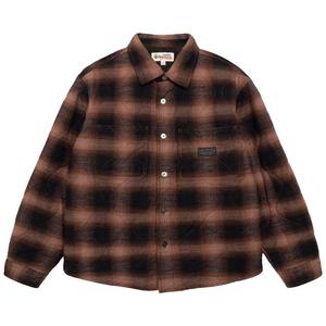 Рубашка Stussy Quilted Plaid Shirt Jacket, Brown