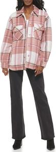 Женская рубашка-куртка Levi's повседневная, розовый/белый