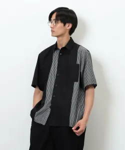 Рубашка с коротким рукавом в полоску, имитирующая пишущую машинку Comme Ca Ism, цвет Black