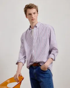 Мужская классическая рубашка с длинным рукавом из поплина в полоску Kodak Dustin, бордовый