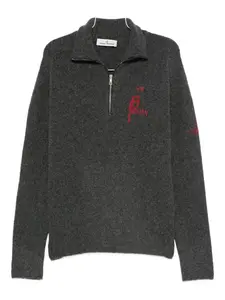 Свитер с вышитым логотипом Vivienne Westwood, серый