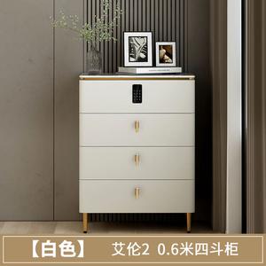 Yu Senyi Комод для спальни и гостиной с замком, большой вместимостью, собранный, New Allen White, 6 ящиков