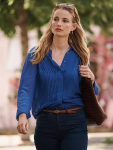 Рубашка Sybil из жоржета с защипами NRBY, Blue